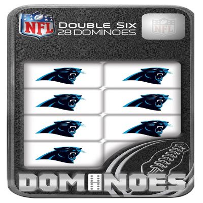 Officially Licensed NFL Carolina Panthers 28 Piece Dominoes Game Image 1