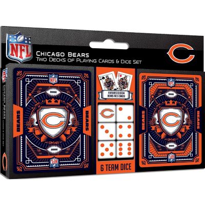 Officially Licensed NFL Chicago Bears 2-Pack Playing cards & Dice set Image 1