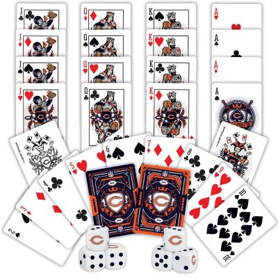 Officially Licensed NFL Chicago Bears 2-Pack Playing cards & Dice set Image 2