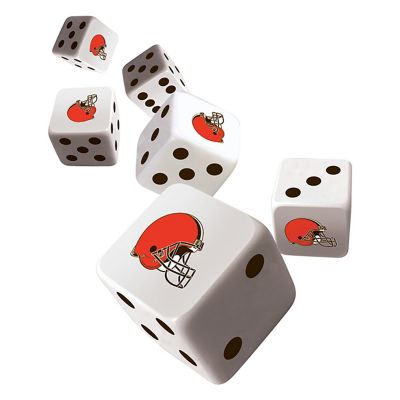 Officially Licensed NFL Cleveland Browns 6 Piece D6 Gaming Dice Set Image 2
