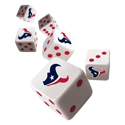 Officially Licensed NFL Houston Texans 6 Piece D6 Gaming Dice Set Image 2