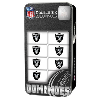 Officially Licensed NFL Las Vegas Raiders 28 Piece Dominoes Game Image 1