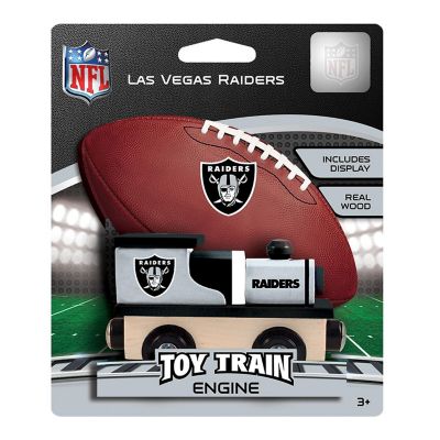 Officially Licensed NFL Las Vegas Raiders Wooden Toy Train Engine For Kids Image 2