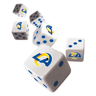 Officially Licensed NFL Los Angeles Rams 6 Piece D6 Gaming Dice Set Image 2