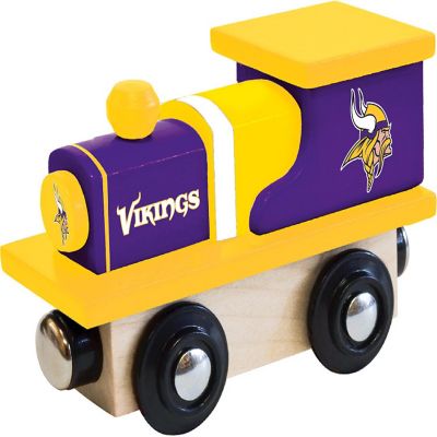 Officially Licensed NFL Minnesota Vikings Wooden Toy Train Engine For Kids Image 1