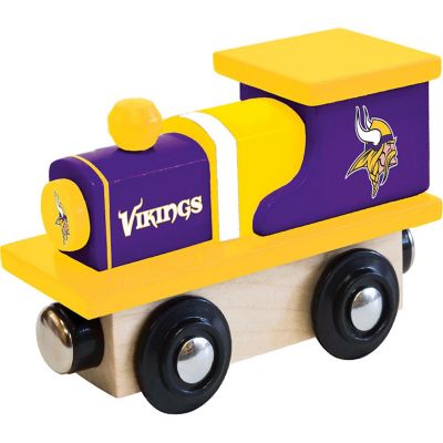 Officially Licensed NFL Minnesota Vikings Wooden Toy Train Engine For Kids Image 1