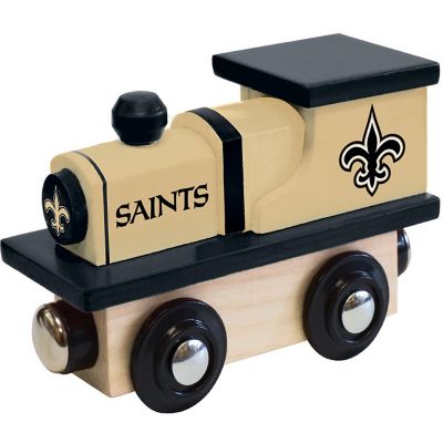 Officially Licensed NFL New Orleans Saints Wooden Toy Train Engine For Kids Image 1
