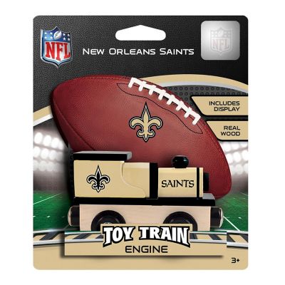 Officially Licensed NFL New Orleans Saints Wooden Toy Train Engine For Kids Image 2