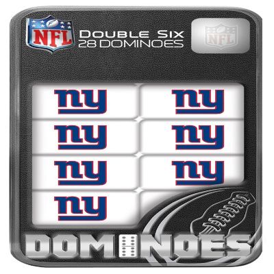 Officially Licensed NFL New York Giants 28 Piece Dominoes Game Image 1