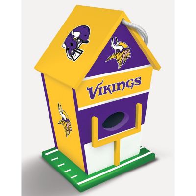 Officially Licensed NFL Painted Birdhouse - Minnesota Vikings Image 1