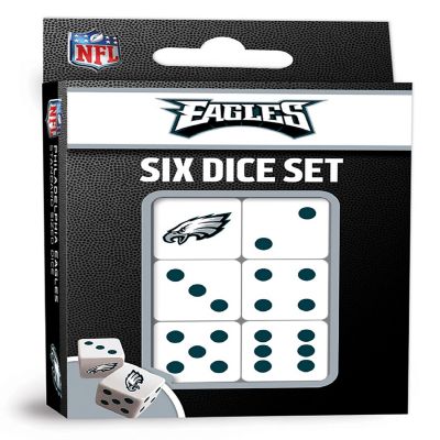 Officially Licensed NFL Philadelphia Eagles 6 Piece D6 Gaming Dice Set Image 1