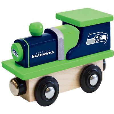 Officially Licensed NFL Seattle Seahawks Wooden Toy Train Engine For Kids Image 1