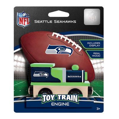 Officially Licensed NFL Seattle Seahawks Wooden Toy Train Engine For Kids Image 2