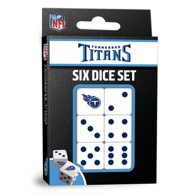 Officially Licensed NFL Tennessee Titans 6 Piece D6 Gaming Dice Set Image 1