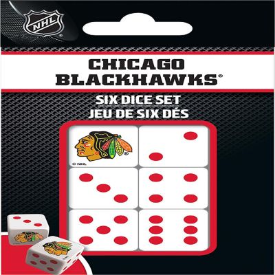 Officially Licensed NHL Chicago Blackhawks 6 Piece D6 Gaming Dice Set Image 1