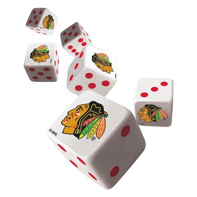 Officially Licensed NHL Chicago Blackhawks 6 Piece D6 Gaming Dice Set Image 2