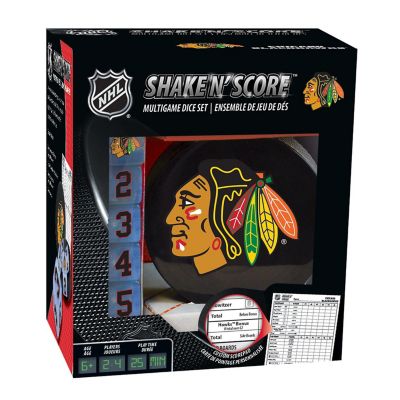 Officially Licensed NHL Chicago Blackhawks Shake N Score Dice Game Image 1