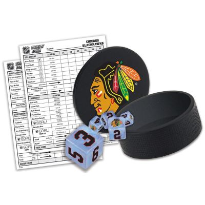 Officially Licensed NHL Chicago Blackhawks Shake N Score Dice Game Image 2