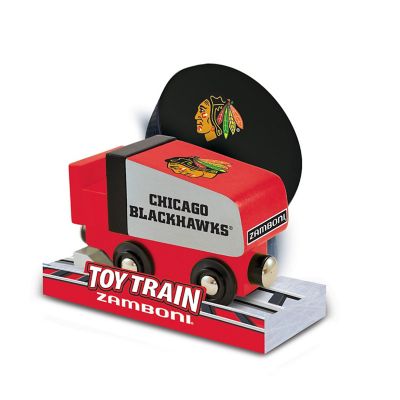 Officially Licensed NHL Chicago Blackhawks Wooden Toy Train Engine For Kids Image 3