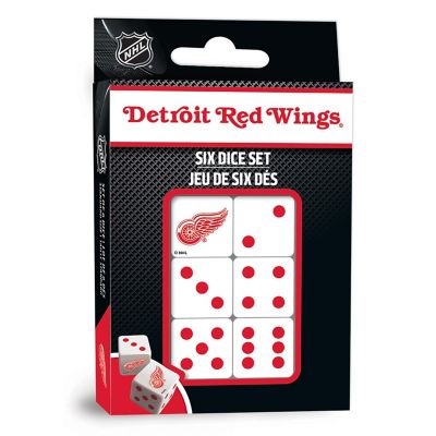 Officially Licensed NHL Detroit Red Wings 6 Piece D6 Gaming Dice Set Image 1