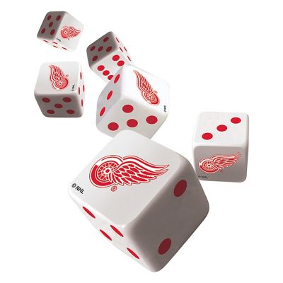 Officially Licensed NHL Detroit Red Wings 6 Piece D6 Gaming Dice Set Image 2