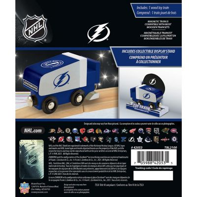 Officially Licensed NHL Tampa Bay Lightning Wooden Toy Train Engine For Kids Image 3