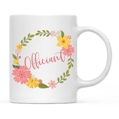 Officiant Floral Wreath Ceramic Mug Image 2