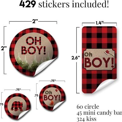 Oh Boy! Red and Black Sticker Bundle 429pc. by AmandaCreation Image 1