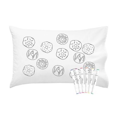 Oh, Susannah 20x30" Colorable  Donuts Pillowcase with Markers Image 1