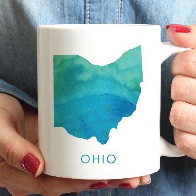 Ohio Aqua Blue Water Ceramic Mug Image 1