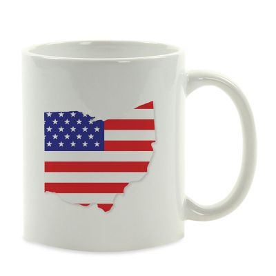 Ohio US Flag Ceramic Mug Image 2