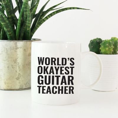 Okayest Guitar Teacher Ceramic Mug Image 1