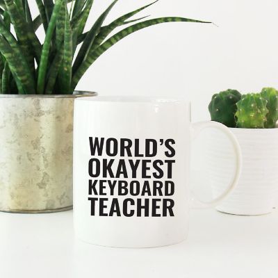 Okayest Keyboard Teacher Ceramic Mug Image 1