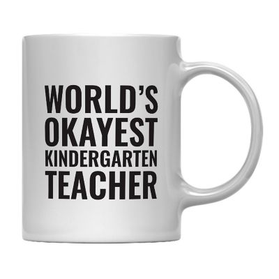 Okayest Kindergarten Teacher Ceramic Mug Image 2