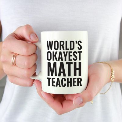 Okayest Math Teacher Ceramic Mug Image 1