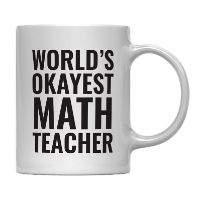 Okayest Math Teacher Ceramic Mug Image 2