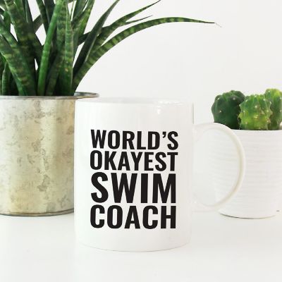 Okayest Swim Coach Ceramic Mug Image 1