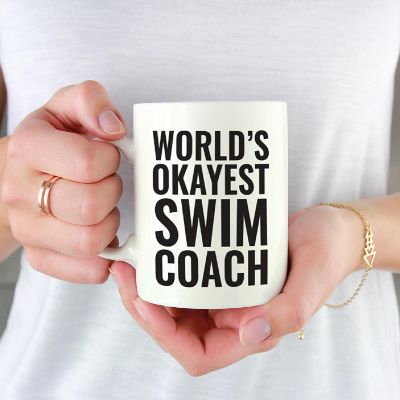 Okayest Swim Coach Ceramic Mug Image 1