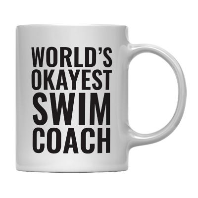 Okayest Swim Coach Ceramic Mug Image 2