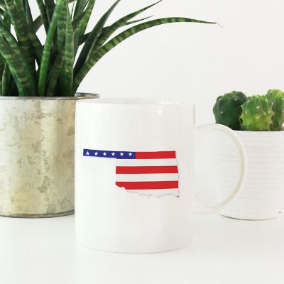 Oklahoma US Flag Ceramic Mug Image 1