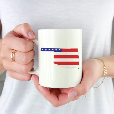 Oklahoma US Flag Ceramic Mug Image 1