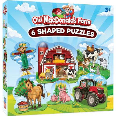 Old MacDonald's Farm 6-Pack Mini Shaped Jigsaw Puzzles Image 1