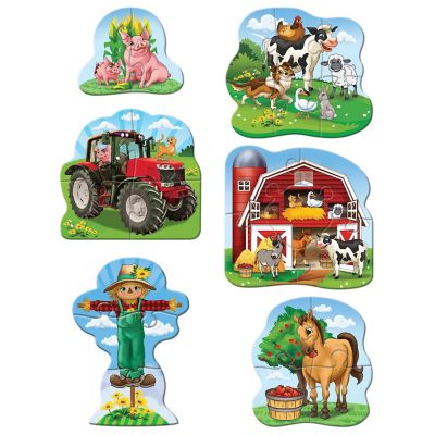 Old MacDonald's Farm 6-Pack Mini Shaped Jigsaw Puzzles Image 2