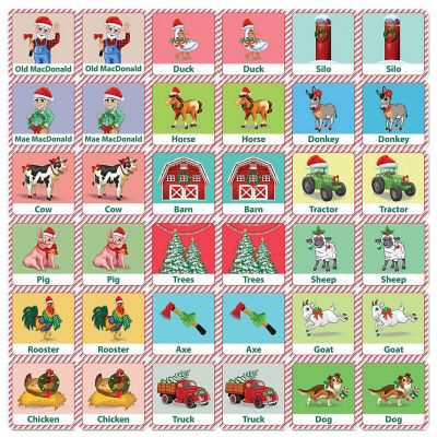 Old MacDonald's Farm Christmas Matching Game Image 2