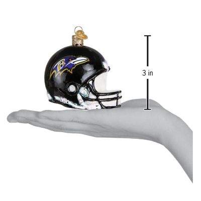 Old World Blown Glass Christmas Ornament - Baltimore Ravens Helmet 70317 Image 2