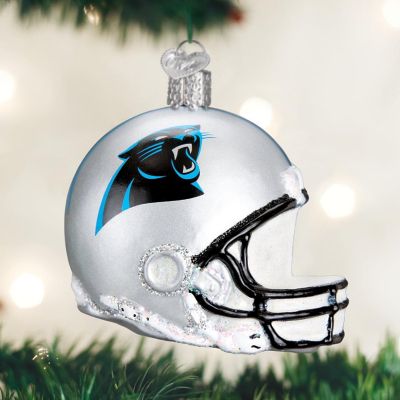 Old World Blown Glass Christmas Ornament - Carolina Panthers Helmet 70517 Image 1