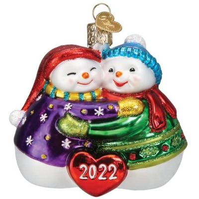 Old World Christmas 2022 Together Again Glass Blown Ornament, Christmas Tree Image 1