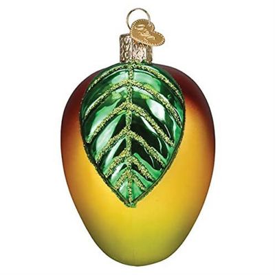 Old World Christmas #28131 Glass Blown Ornament, Mango 3.5" Image 3