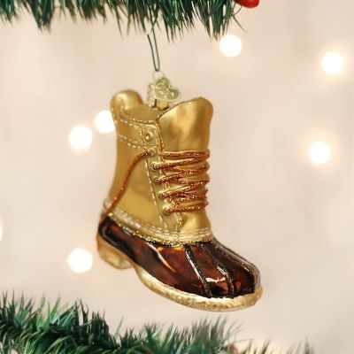 Old World Christmas 32061 Glass Blown Field Boot Ornament Image 1