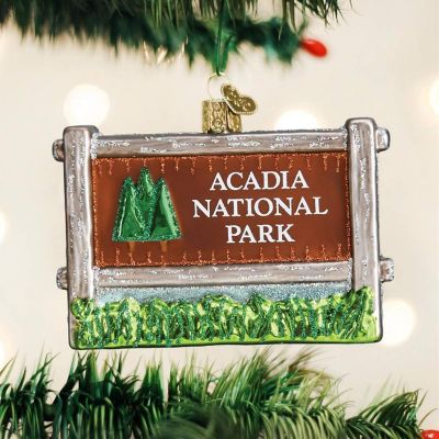 Old World Christmas #36190 Glass Blown Acadia National Park Ornament 4" Image 2